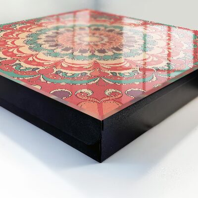 Modern kulcstartó szekrény Színes mandala