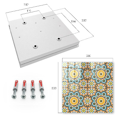Kulcstartó doboz Geometrikus mozaik