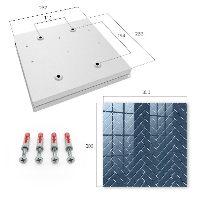 Modern kulcstartó szekrény Sötétkék halszálka
