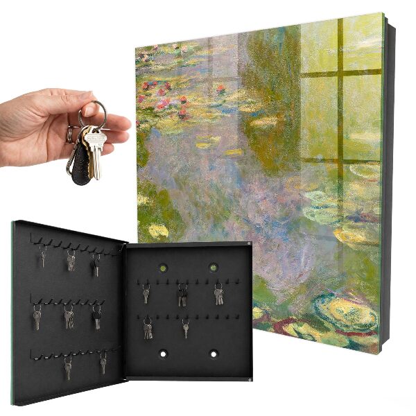 Modern kulcstartó szekrény Claude Monet vízililiomai