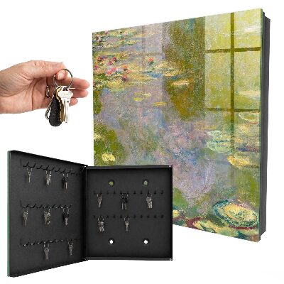Modern kulcstartó szekrény Claude Monet vízililiomai