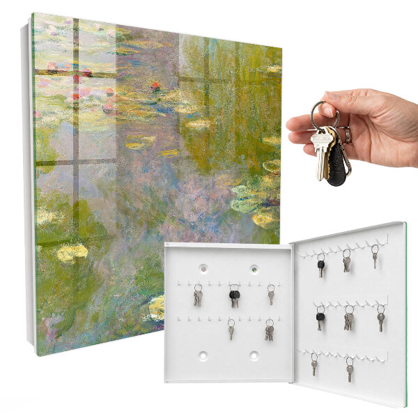 Modern kulcstartó szekrény Claude Monet vízililiomai