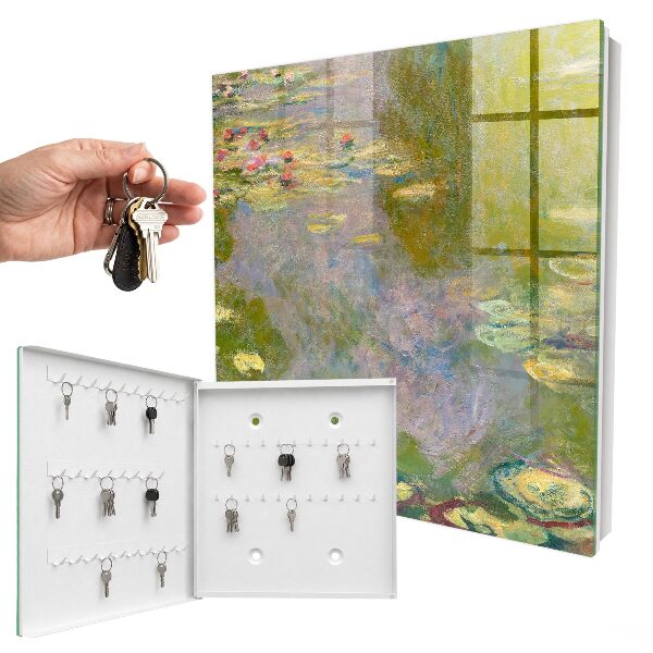Modern kulcstartó szekrény Claude Monet vízililiomai