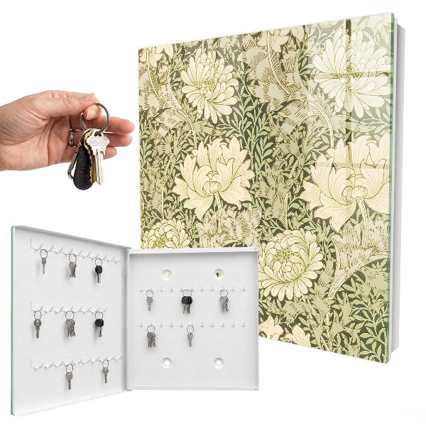 Kulcstartó doboz Virágminta