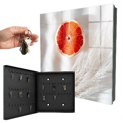 Kulcstartó doboz Vörös grapefruit és bohém fű