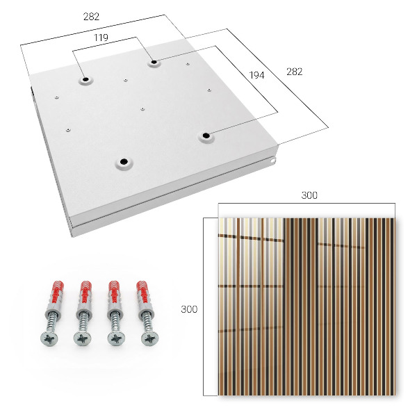 Modern kulcstartó szekrény Minimalista csíkok