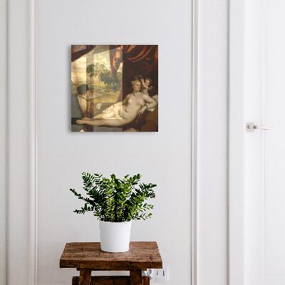 Modern kulcstartó szekrény Tiziano Vénusz és a hangszerkészítő