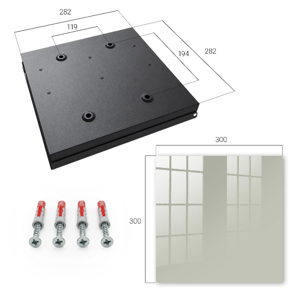 Modern kulcstartó szekrény Meleg szürke