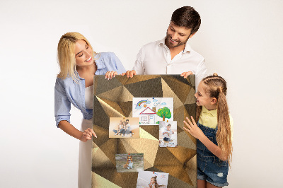 Nagyméretű parafatábla Geometriai minták barna árnyalatokban