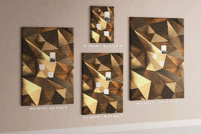 Nagyméretű parafatábla Geometriai minták barna árnyalatokban