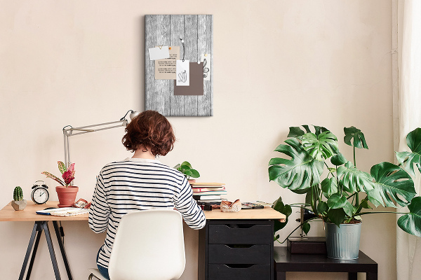 Fali parafa üzenőtábla Szürke fa táblák textúrája háttérként