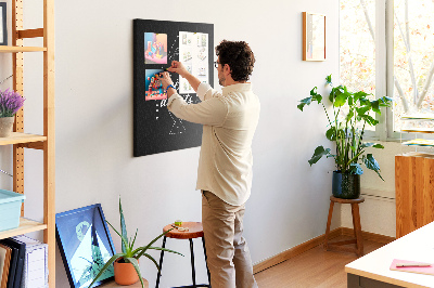 Fali parafa üzenőtábla Geometriai alakzatok minimalista stílusban