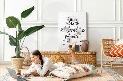 Fali parafa üzenőtábla Itt az ideje egy kalandnak egy inspiráló felirattal
