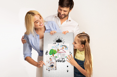 Fali parafa üzenőtábla Itt az ideje egy kalandnak egy inspiráló felirattal