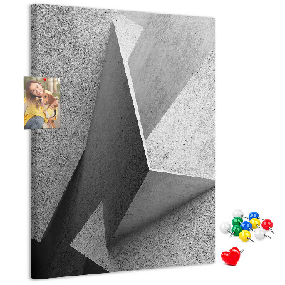 Fali parafa üzenőtábla Betongeometria szürke árnyalatokban