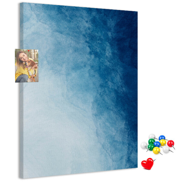 Fali parafa üzenőtábla Kék árnyalatok finom szövésben