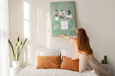 Fali parafa üzenőtábla Geometriai alakzatok zöld árnyalatokban