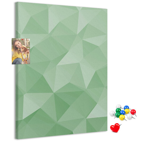 Fali parafa üzenőtábla Geometriai alakzatok zöld árnyalatokban