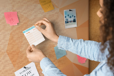 Fali parafa üzenőtábla Geometria narancssárga és bézs árnyalatokban