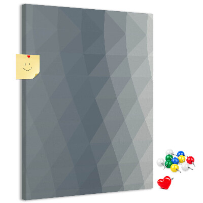Nagyméretű parafatábla Geometrikus minta szürke árnyalatokban