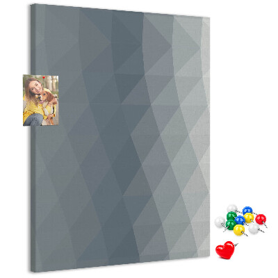 Nagyméretű parafatábla Geometrikus minta szürke árnyalatokban