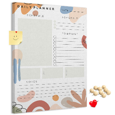 Parafa üzenőtábla Színes tervező absztrakt formákkal