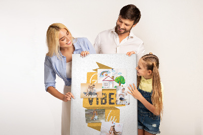 Fali parafa üzenőtábla Pozitív hangulatok stílusos grafikában