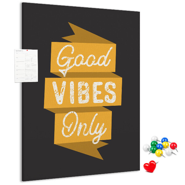 Parafa üzenőtábla Pozitív vibrálások sötét háttér előtt