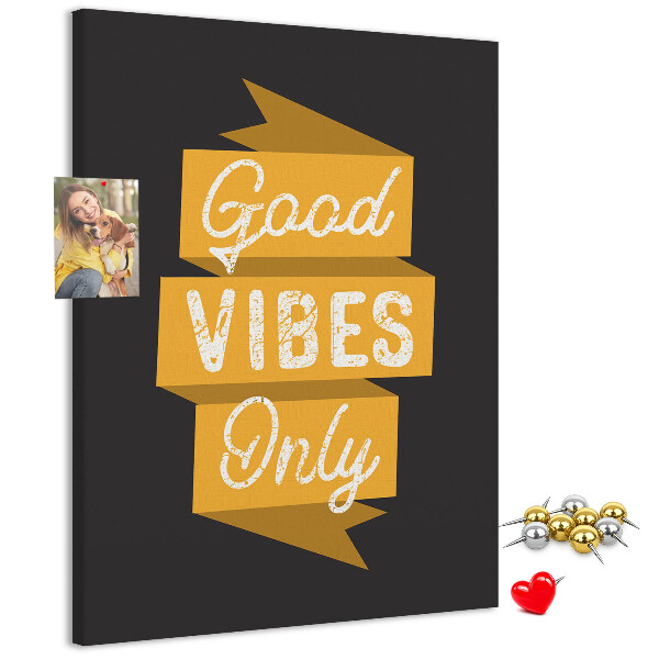 Parafa üzenőtábla Pozitív vibrálások sötét háttér előtt