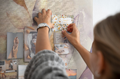 Parafa üzenőtábla Finom levelek pasztell árnyalatokban