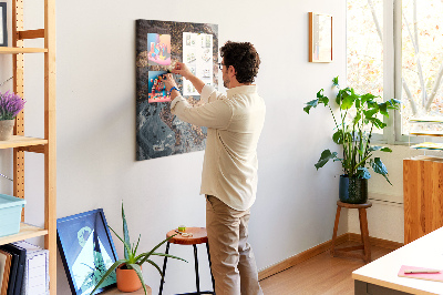 Parafa üzenőtábla Absztrakt hullámok fémes akcentussal