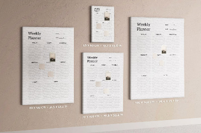 Parafa üzenőtábla Heti tervező üres mezőkkel