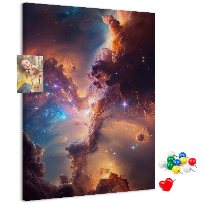 Nagyméretű parafatábla Kozmikus jelenségek egy színes galaxisban