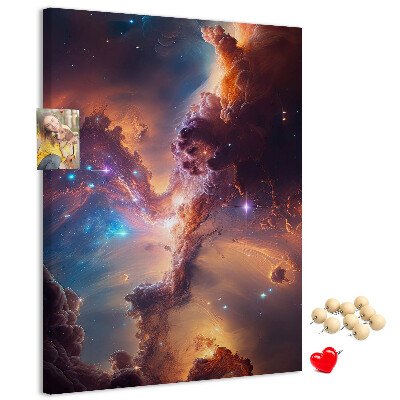 Nagyméretű parafatábla Kozmikus jelenségek egy színes galaxisban