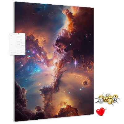 Nagyméretű parafatábla Kozmikus jelenségek egy színes galaxisban