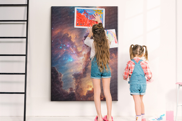 Nagyméretű parafatábla Kozmikus jelenségek egy színes galaxisban