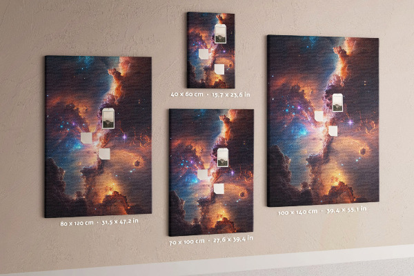 Nagyméretű parafatábla Kozmikus jelenségek egy színes galaxisban