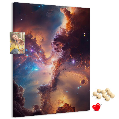 Nagyméretű parafatábla Kozmikus jelenségek egy színes galaxisban