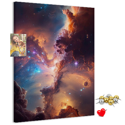 Nagyméretű parafatábla Kozmikus jelenségek egy színes galaxisban