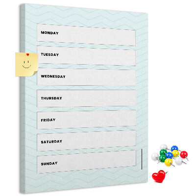 Parafa üzenőtábla Heti terv geometrikus mintázatban