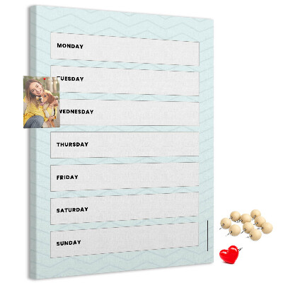 Parafa üzenőtábla Heti terv geometrikus mintázatban