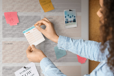 Parafa üzenőtábla Heti tervező színes szekciókkal