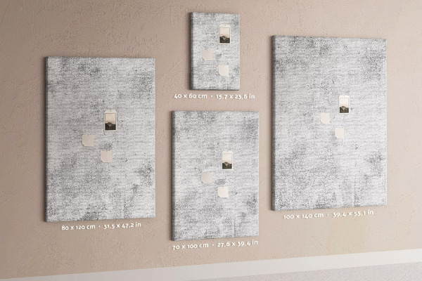 Parafa üzenőtábla Minimalista szürke beton textúrával