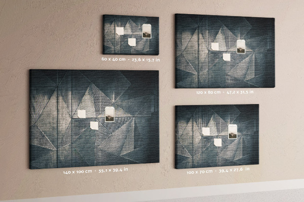 Nagy parafatábla Geometriai alakzatok szürke árnyalatokban