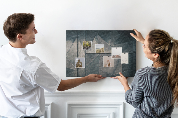 Nagy parafatábla Geometriai alakzatok szürke árnyalatokban