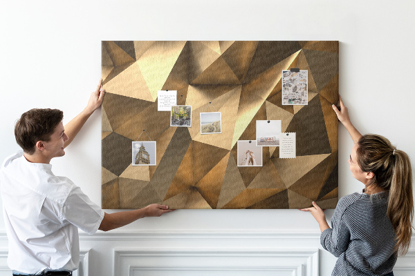 Színes parafatábla Geometriai alakzatok barna árnyalatokban