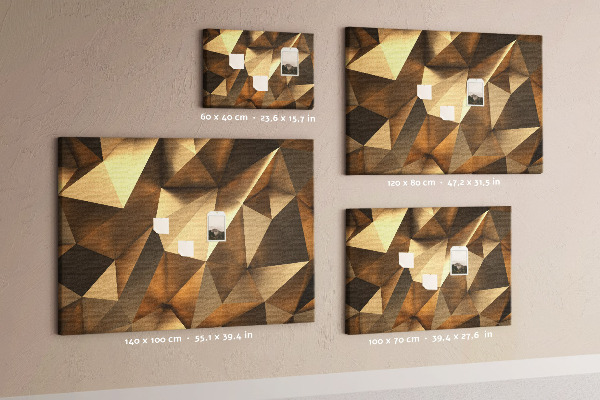 Színes parafatábla Geometriai alakzatok barna árnyalatokban