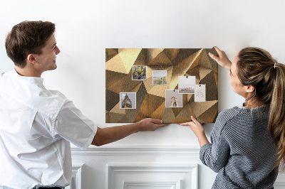 Színes parafatábla Geometriai alakzatok barna árnyalatokban