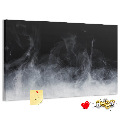 Színes parafatábla Érzéki ködtánc fekete háttéren