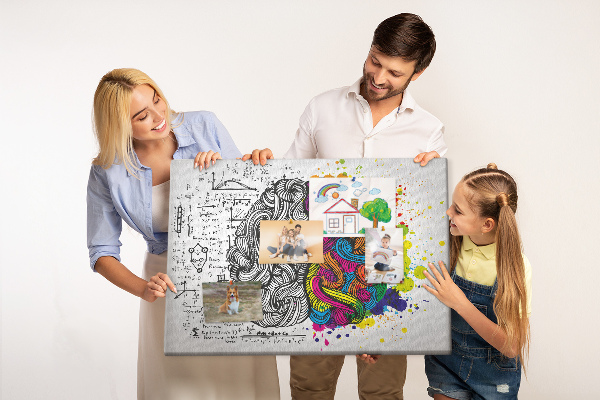 Nagy parafatábla Agy és kreativitás színes harmóniában
